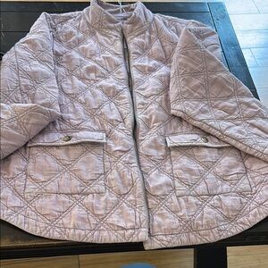 J Jill Women's Quilted Jacket orchid color.